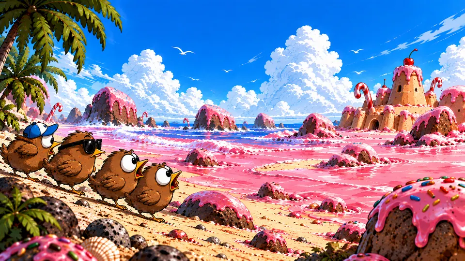 Nom Nom: pink candy shores